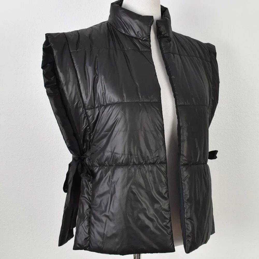 Pilcro Packable Puffer Vest Side Tie Black - One Size - Picture 7 of 9